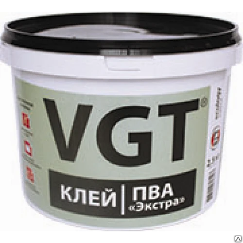 Фото Клей ПВА экстра VGT (1 кг; 2,5 кг; 10 кг; 30 кг)