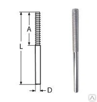 Фото Шпилька приварная М 5х85 с левой резьбой, А4 АРТ 8511