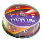 фото Диск VS  DVD-RW 4.7 Gb  (уп.25 шт. в пл. кор.) /250/