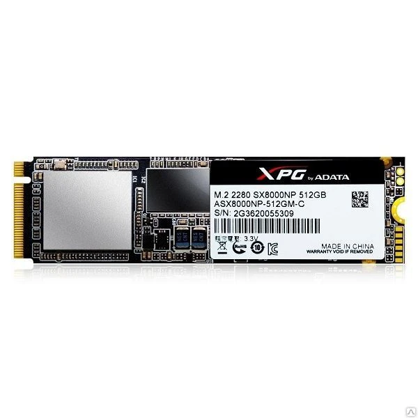 Фото Твердотельный накопитель SSD M.2 512Gb ADATA XPG 
SX8000 ASX8000NP-512GM-C,