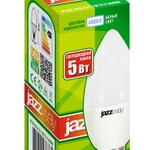 Фото №2 Лампа светодиодная PLED-ECO-C37 5Вт свеча 4000К бел. E14 400лм 220-240В JazzWay 1036865A