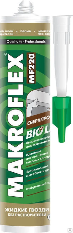 Фото Жидкие гвозди Makroflex Bio Line MF220 Сверхпрочный 400гр. Henkel