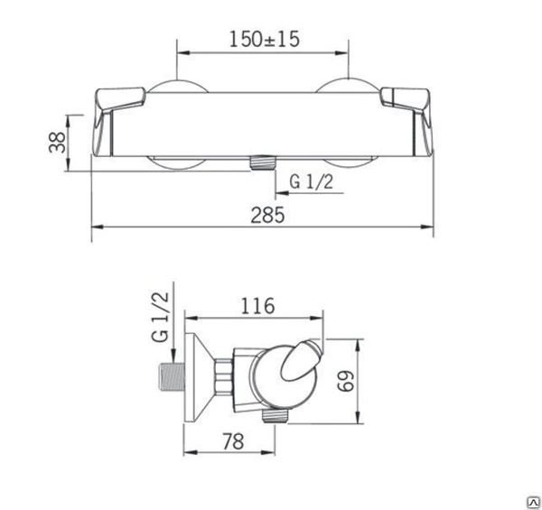 Фото Смеситель для душа Oras Optima 7160U