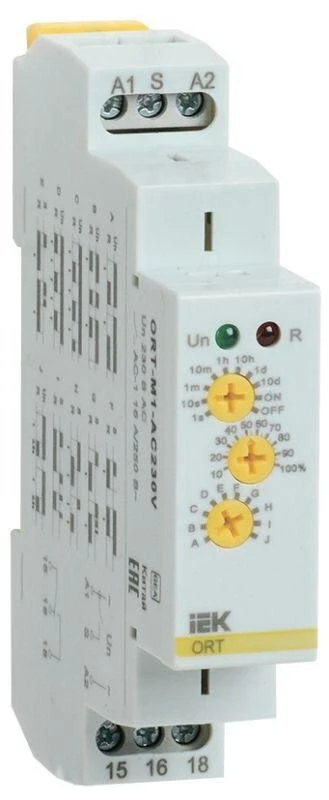 Фото Реле времени ORT многофункц. 230В AC 1 конт. IEK ORT-M1-AC230V