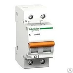 фото Выключатель автоматический 2Р С25А 4,5кА Домовой 11215 Schneider Electric