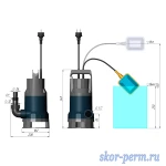 Фото №3 Насос дренажный UNIPUMP VORT 401 PW (230 В, 400 Вт, 8000 л/ч, 5,0 м, кабель 10 м) с поплавковым включателем