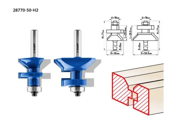 Фото Фрезы для вагонки набор Зубр 28770-50-H2