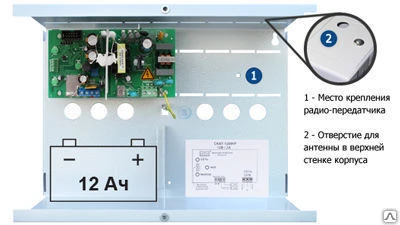 Фото СКАТ-1200КР 12 В, 2 А, для систем охраны с радиоканалом, кратковременно и в