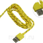 фото Кабель Smartbuy USB - micro USB, нейлон, длина 1,2 м, желтый (iK-12n yellow)/500