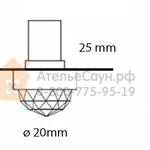 Фото №5 Светильник для турецкой парной Cariitti CR-20 Led (1545187, IP67, золото, D=20 мм)