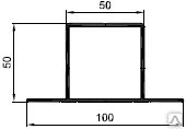 Фото H-профиль 100х50х2,2