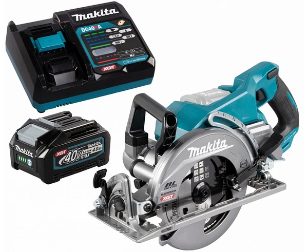 Фото Пила дисковая аккумуляторная Makita RS002GZ+DC40RA+1хBL4040