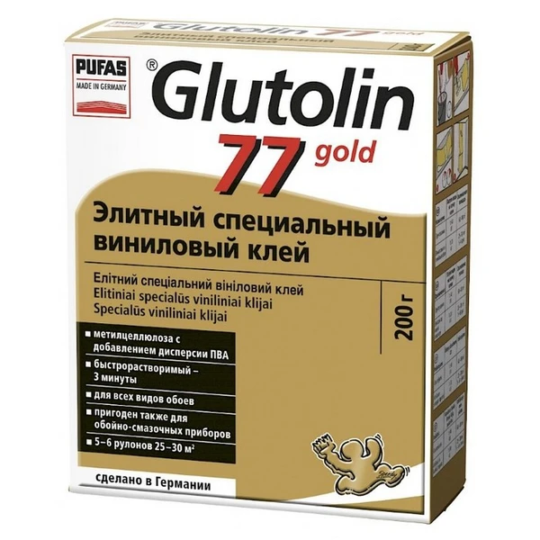 Фото Клей для обоев виниловый Glutolin 77 Instant Elite Pufas 200 гр