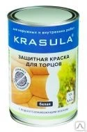 Фото Защитная краска для торцов KRASULA белая, 1,3 кг