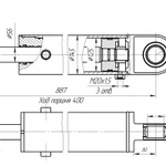 фото Гидроцилиндр ковша ЦГ-125.56х400.11 (ТО-30.44.10.000)