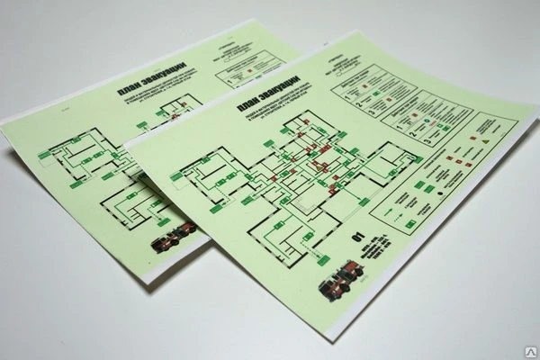 Фото План эвакуации по ГОСТ Р 12.4.026-2015 Тип 2