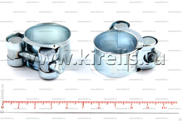 Фото 26-28 мм Хомут силовой одноболтовый (шир.ленты 18 мм)