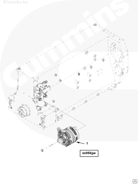 Фото Генератор двигателя Cummins ISG12 3696213