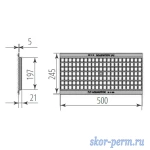 Фото №2 Решетка чугунная ячеистая РЧЯ AQUASTOK Norma Plastik DN200 C250 (500х245х21 мм)