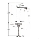 фото Смеситель высокий для раковины VitrA X-Line A42322EXP