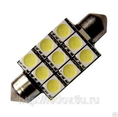 Фото Светодиодная лампа С5W 9SMD 41мм