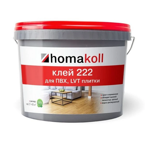 Фото Клей Homakoll 222 для ПВХ и LVT плитки 6кг