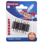 фото Переходник аудио 3 гнезда RCA - 3 гнезда RCA тринокль блист. Rexant 06-0166-A