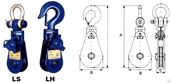 Фото Блок шкивовый усиленный с проушиной LS