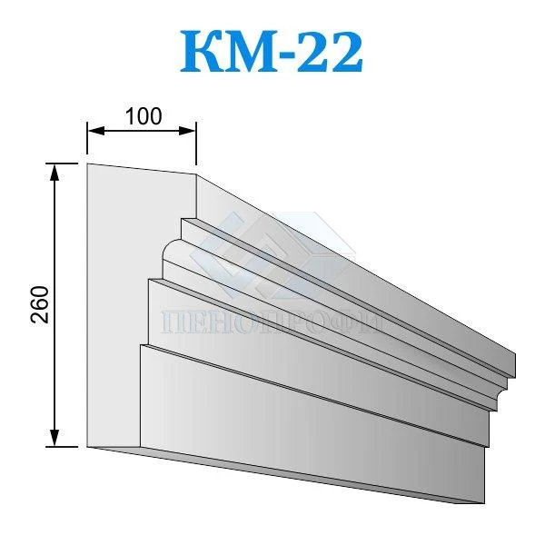 Фото Фасадные межэтажные карнизы из пенопласта (пенополистирола) КМ-22 ПСБ-С-25Ф