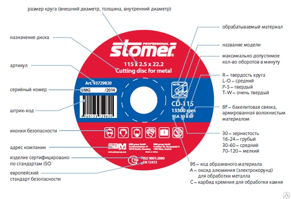 Фото Диск отрезной по металлу CD-125 арт. 93729813