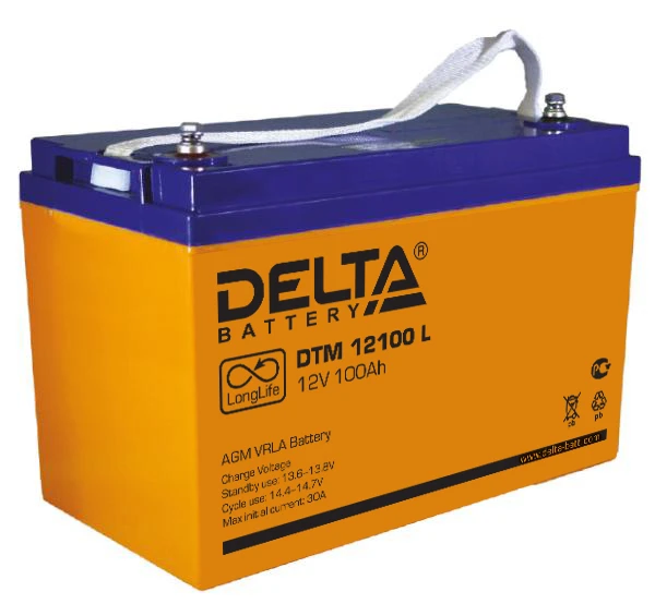 Фото Аккумулятор DELTA DTM 12100L (100Ач, 12В)