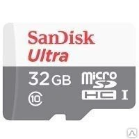 Фото Карта памяти 32Gb 32Gb microSDHC C10 SanDisk Ultra без адаптера