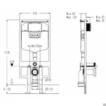 фото Инсталляция Vitra 740-5800-01 3/6 л для подвесного унитаза