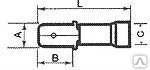 Фото Разъем плоский 1,5-2,5/6,3х0,8 мм неизолированный РП-П