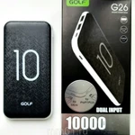 фото Внешний аккумулятор GOLF G26/10000 mah + Кабель Micro usb /In Micro usb, Lighting /Out USB 1 А, 2.1A/Black