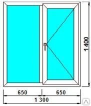 Фото Окно ПВХ 1300х1400, 58мм, 24мм ст