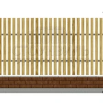 фото Забор Катрина+Штакетник+фундамент, высота 1.5м (без монтажа)