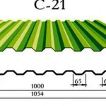 Фото №5 Профлист С-21 Стандарт, покрытие Полиэстер, 0,45мм