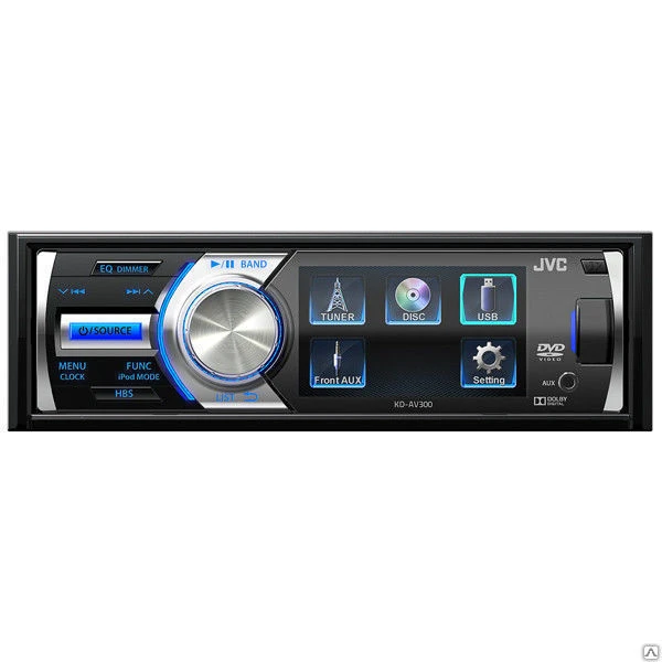 Фото Автомобильная магнитола JVC KD-AV300EEQ 1Din DVD c монитором