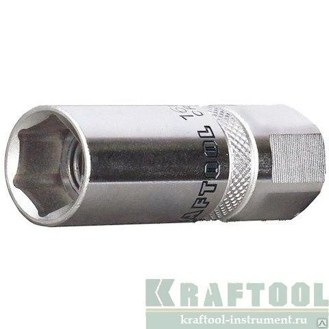 Фото Торцовая головка KRAFTOOL, свечная,Cr-V,"FLANK", 1/2", 16 мм Kraftool Торц