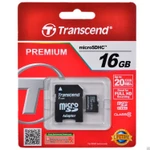 фото Карта памяти Transcend micro SD 16gb. class 10