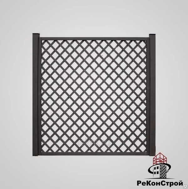 Фото Заборная секция ДПК CM Fencing, Шпалера, Эбени, 1800х1800х50 мм