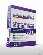 Фото Шпаклевка гипсовая ручного нанесения РусГипс №21 Финишная (25 кг)