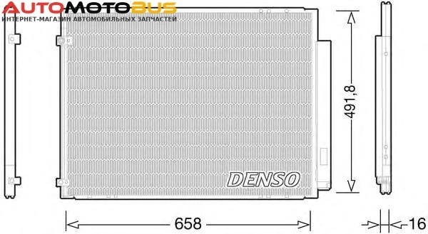 Фото Конденсатор, кондиционер DENSO DCN51010 Конденсер Lexus RX 05