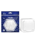 фото Розетка 1-м ОП Nix 16А IP54 250В с заземл. с крышкой бел. TOKOV ELECTRIC TKE-NX-R1Z-C01-IP54