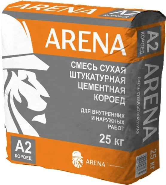 Фото Штукатурка цементная Arena A2 Короед белая 25 кг