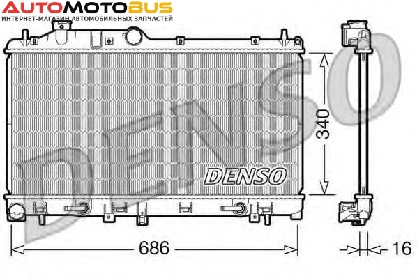 Фото Радиатор, охлаждение двигателя DENSO DRM36009 Радиатор охл. ДВС SUB Legacy IV 2.0T АКПП 03