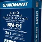 фото Клей монтажный цементный серый SANDMENT SM-01, 25кг