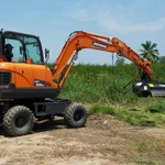 фото Аренда колёсного экскаватора Doosan DX55W