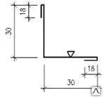 Фото Планка угла внутреннего ПУВ 30х30х2000 Woodstock Ecosteel
